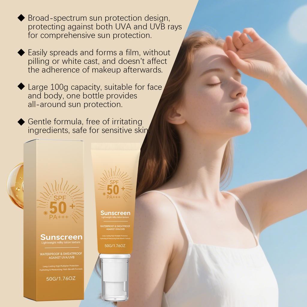VIARELINE Moisturizing Protective Cream Lightweight Hydration Body Skin Summer Outdoor Defense Non-Greasy 50g