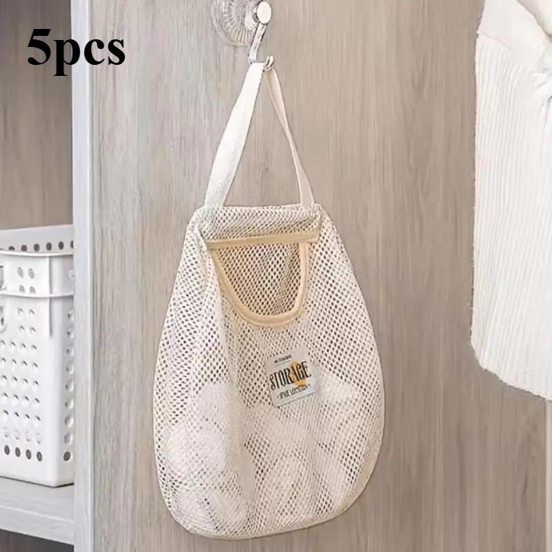 1/2/3/5 шт. Подвесная сумка для хранения носков, Подвесная сумка для хранения нижнего белья для шкафа, Настенная перфорированная сумка для общежития 5pcs