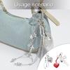 Braided Rope Keychain Bag Charms Handbag Hanging Ornament Bag Accessories Backpack Pendant Charm for Women Girls Gifts
