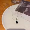 2024 Black Square Pendant Clavicle Chain: Sweet & Cool Autumn/Winter Sweater Necklace