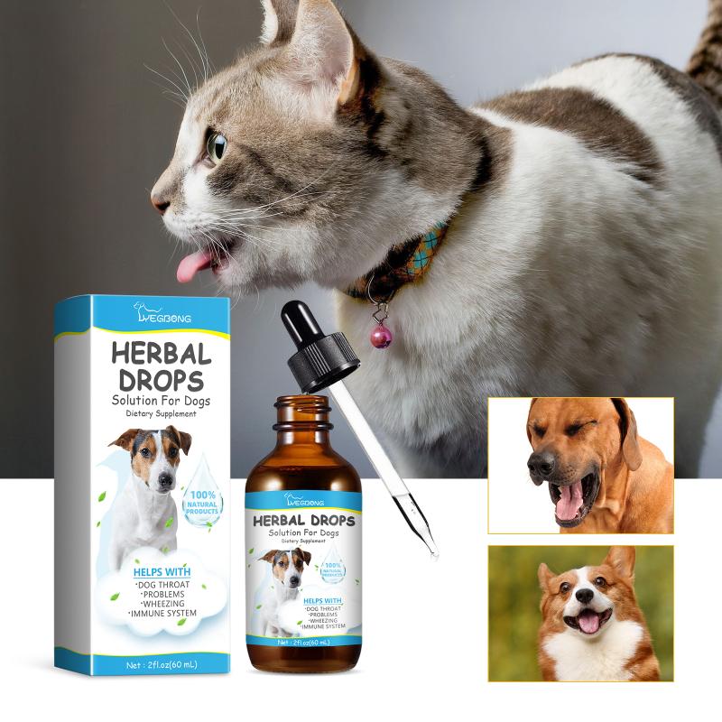 

Yegbong Pet Cough Herbal Drops Relief For Pet Cold Cough Runny Nose Soothe Discomfort Care Supplement one size