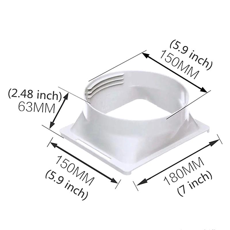 15CM Quadratischer Tragbarer Klimaanlagen Abluftkanal Schnittstellenrohr Schlauchverbinder Adapter Klimaanlagenzubehör
