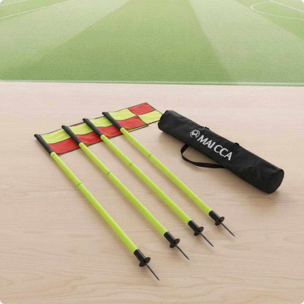4 Pieces Soccer Corner Flag Long-Lasting Ground Marker Kit Stable