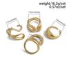 Party Daily Wear Rings Set Geometric lady Fashion suit 4Pcs exquisite  Handmade