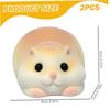 Flocking Animal Papa Hamster Ornaments Decompression Squeezecute Doll Gift
