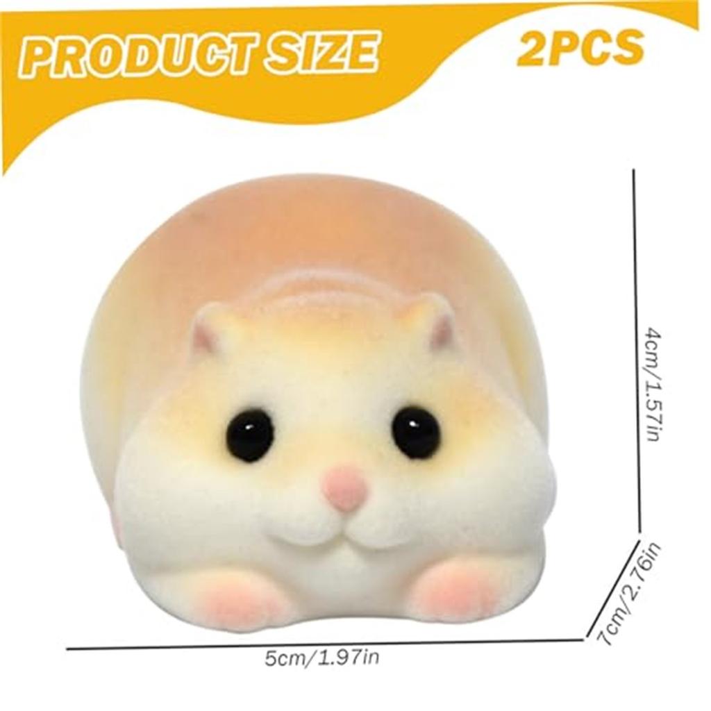 Flocking Animal Papa Hamster Ornaments Decompression Squeezecute Doll Gift