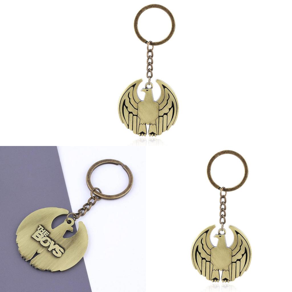 The Boys Zinc Alloy Keychain With Eagle Badge Keyring For Cosplay And Collection
