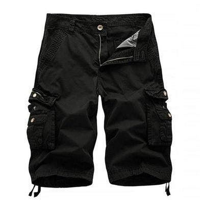 Nuevo Ropa de verano, pantalones cortos holgados informales europeos y americanos para herramientas, pantalones cortos grandes con múltiples bolsillos de Color liso para hombre,