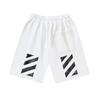1210 Off-White 2026 Spring/Summer New OW Graffiti Slant Stripe Printed Men's and Women's Casual Loose Shorts