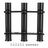 Outdoor Fishing Vertical 3‑Link Fishing Rod Rack Storage Holder Pole Tube Mount Bracket