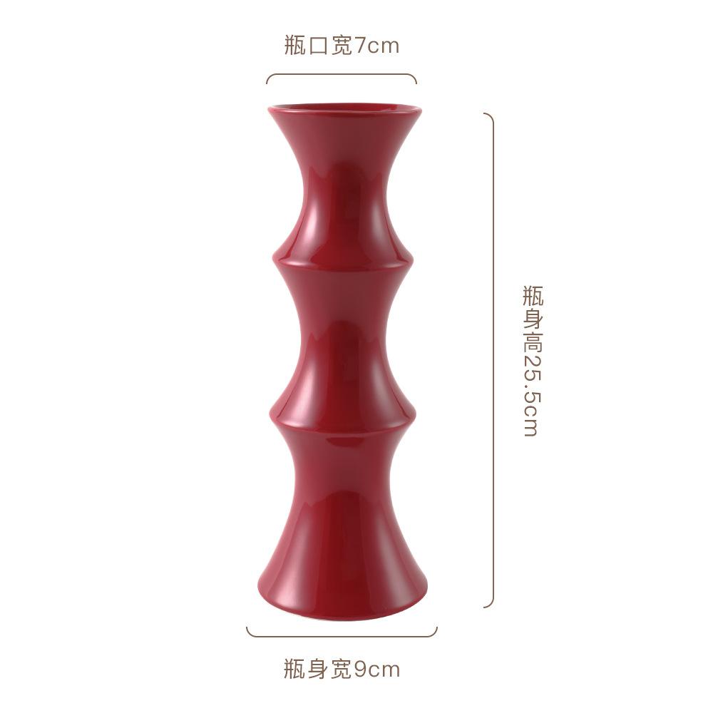 Green Bamboo Ceramic Vase Home Decoration Room Hydroponic Flower Vase Home Decor Joyful Red Vases Flower Arrangement Vases Gift