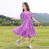 Girls' Dresses Summer Children's Short-sleeved Princess Dresses Lantern Sleeves Cake Dresses