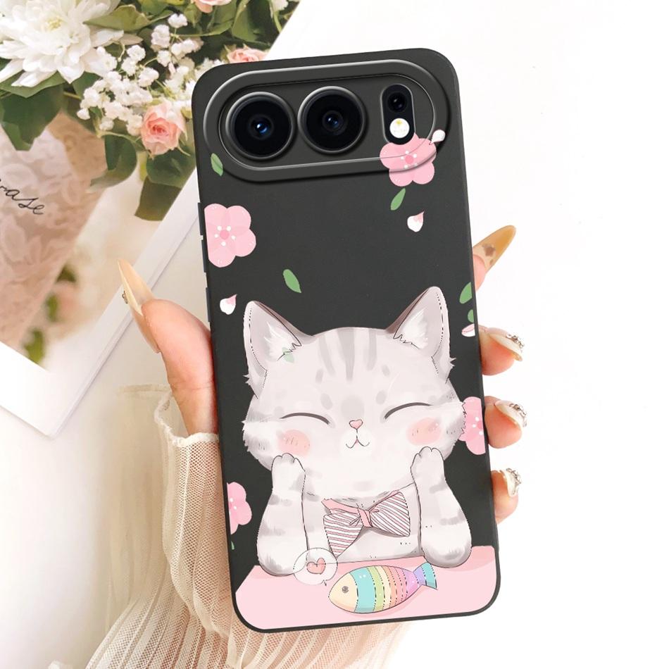 For Honor 500 5G 2026 Cute Cat Flower Cartoon Phone Case For Honor 500 MEY-AN00 Shockproof Soft Silicone Covers Bumpers