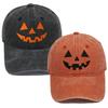 Cross-border Halloween Smiley Pumpkin Embroidered Vintage Baseball Cap - Unisex Casual Style