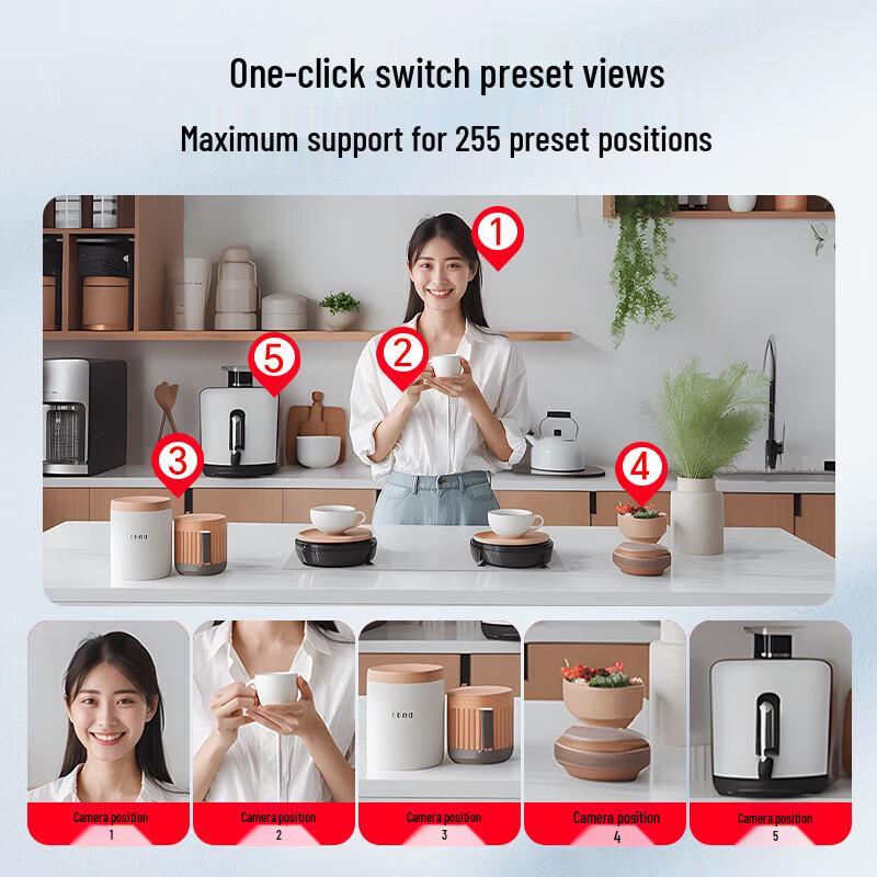 Lenovo 4K AI Tracking 12x Zoom Live Streaming Camera