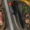 Urbeningskniv 6'' Filékniv i rostfritt stål Skiva Hackning Skärning Urbening Fisk Kött Fjäderfä, Med slida, köksredskap