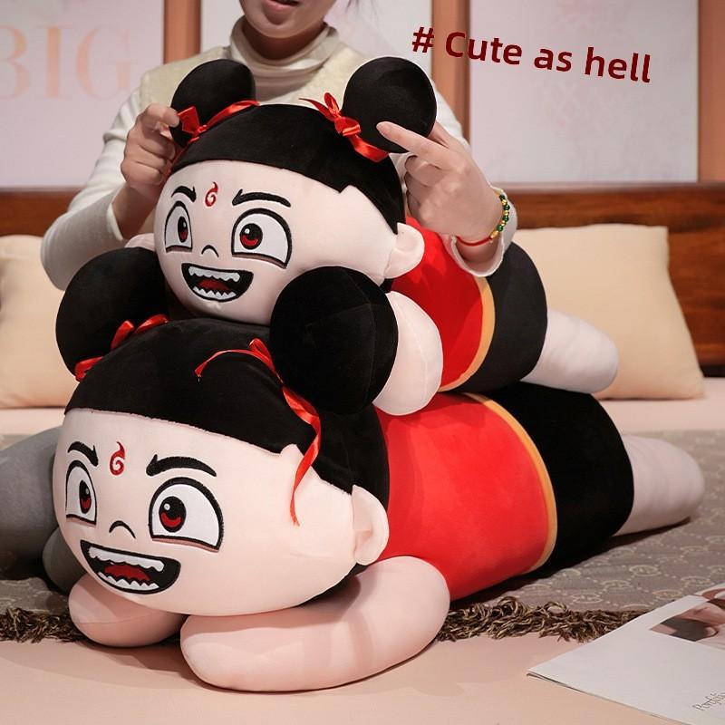 Nezha Cute Cartoon Plush Toy With Pp Cotton Filling For Home Or Bedtime