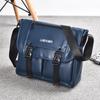 Business Casual Men's Large Capacity Wear-Resistant PU Splash-Proof Messenger Shoulder Bag