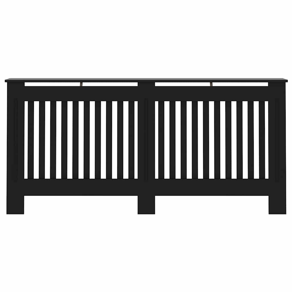 Radiator Cover Black 172 x 19 x 81.5 cm Medium Density Fibreboard