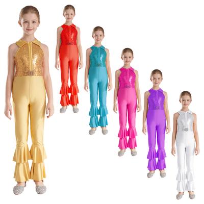 Kinder Performance Wear Stufen-Trikot im Schlaghosen-Stil mit Pailletten