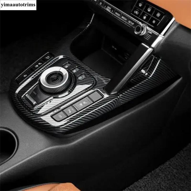 Manual Transmission Gear Shift Panel Frame Decor Cover Trim For For Kia Seltos - 2024 ABS Carbon Fiber Interior Accessories