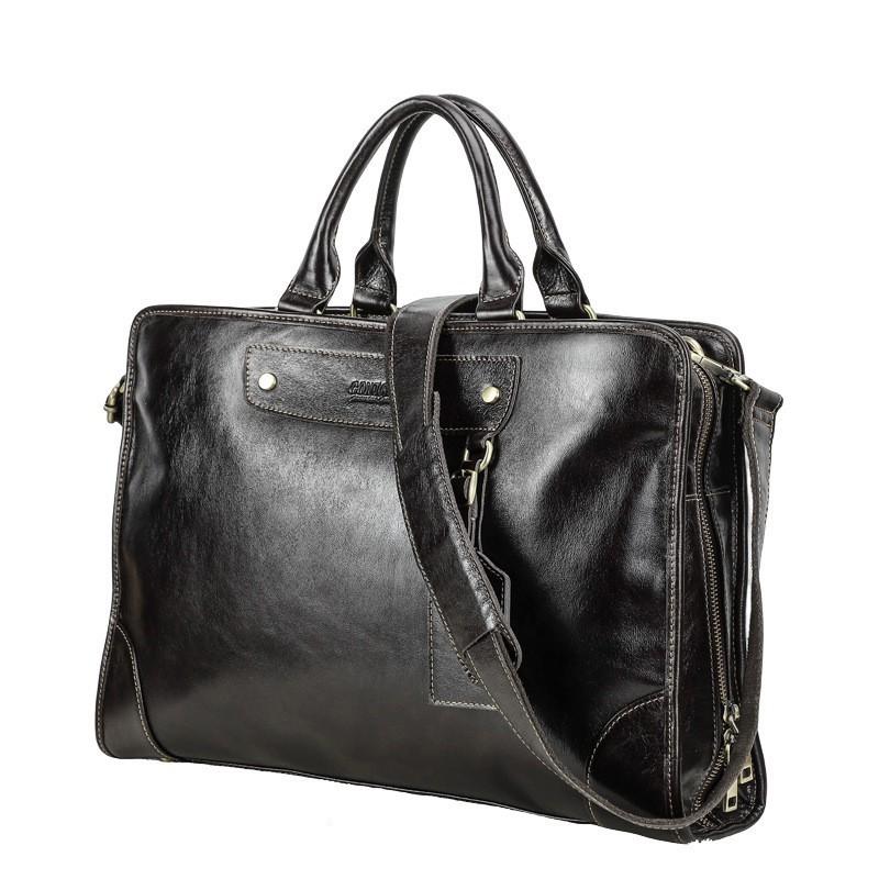Full Grain Top Layer Cowhide Multi Compartment Men's Briefcase Can Hold 14.2-inch Genuine Leather Laptop Bag