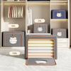 24L 40 X 30 X 20CM Foldable Storage Box with Cat Ear Window Cationic Fabric Steel Frame Organizer
