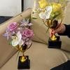 Achievement Award Flower Trophy for Competition Floral Arrangement Bouquet Wrapping Package  Gift