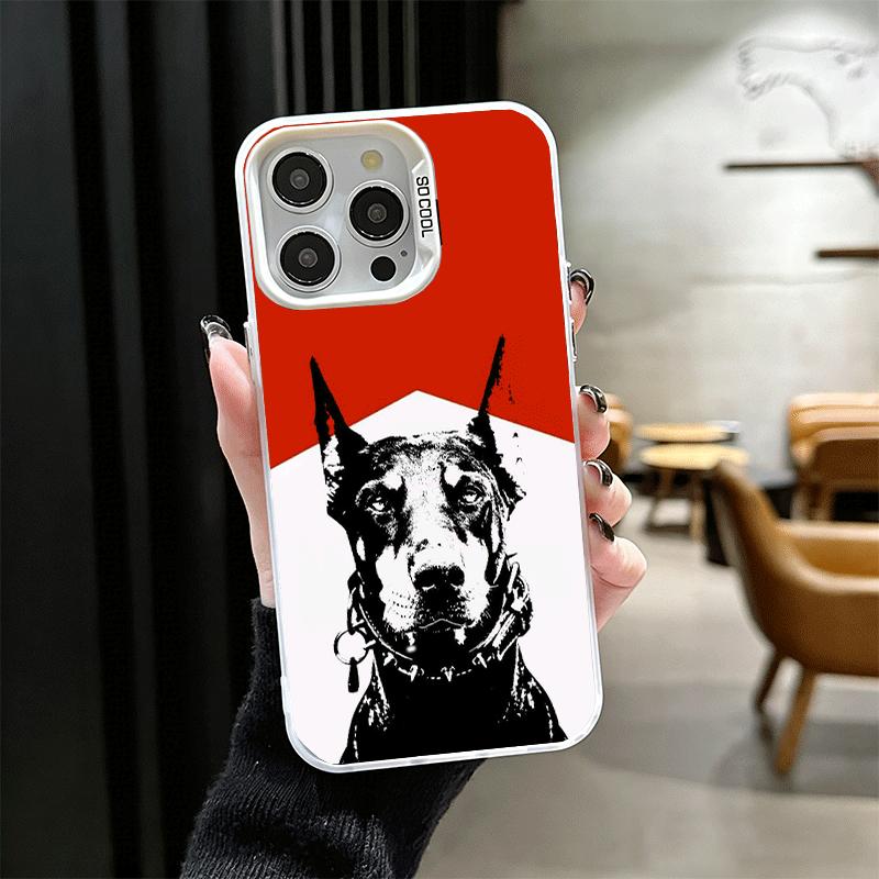 Doberman Dog Cool Soft Phone Case for iPhone 15 16 17 Pro Max 17Air 16E 14 Plus 13 12 Mini Shockproof Cover Back Shell