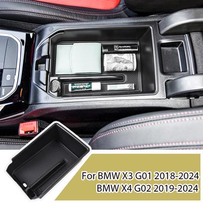 Console Armrest Storage Organizer Tray Fit For BMW X3 G01 2018-2024 / BMW X4 G02 -2024 Interior Accessories Stowing Tidying