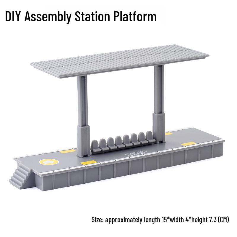 

Аксессуары для игрушечного рельсового транспорта: Платформенные огни, Путь, Телеграфный столб, Павильон ожидания, Поезд