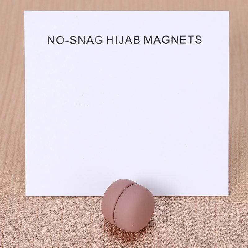 1 Pair Matte Magnet Hijab Pins Magnetic Brooch Headscarf Women Shawl Strong Magnetic Button Headscarf Accessories Mix Color