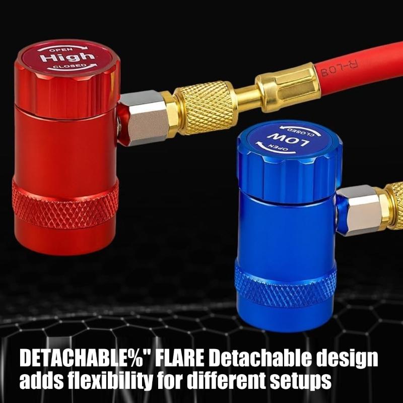 R1234yf Coupler Tool Ergonomic Design Fast Secure Refrigerants Line Connections for Air Conditioning Applications