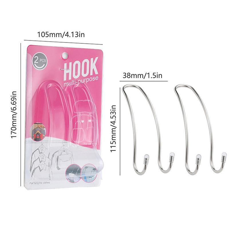 2Pcs Car Seat Hook Auto Hidden Back Seat Headrest Hanger For Handbag Shopping Bag Coat Storage Hanger Car Hook Organizer