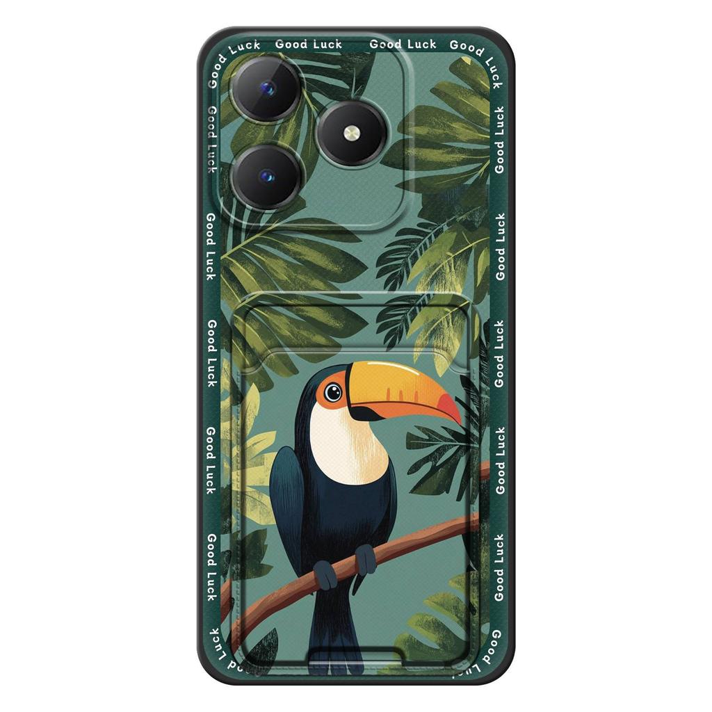 Dirt-resistant Card slot Phone Case For Realme C63 4G/C61 4G protective Fashion Design Anti-knock Graffiti Soft case TPU