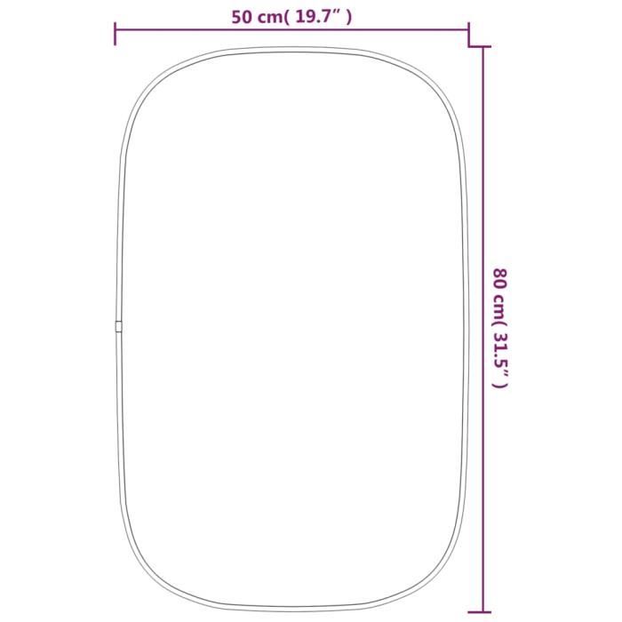348220 vidaXL Wall Mirror Gold 80x50 Cm