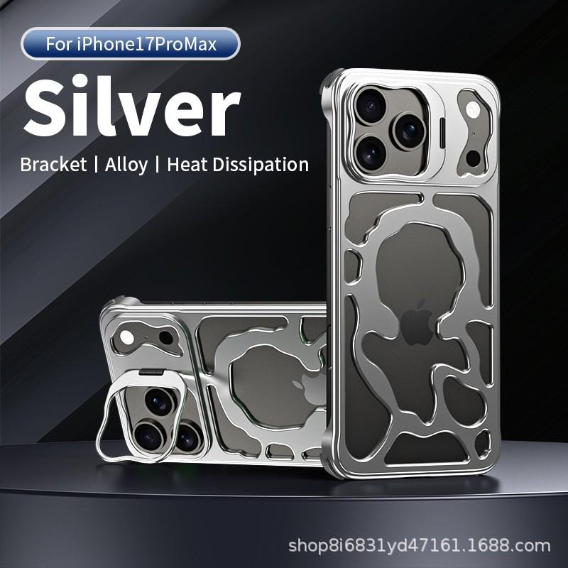 Metal Hollow MagSafe Phone Case IPhone 17 Pro Max Anti-fingerprint Shockproof Cover