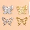 Butterfly Pendant Animal Charm - 304 Stainless Steel, 2 Colors & Styles, Hollow-Out Design
