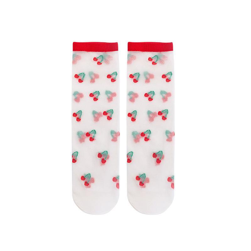 Children's Spring/Summer Thin Mid-Tube Socks – Breathable, Sweat-Absorbent, Anti-Mosquito Stockings for Girls