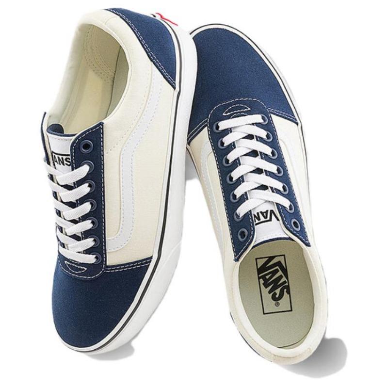 Vans Ward Minimalist Low Top Canvas Shoes For Men Blue White VN0A38DM5S2