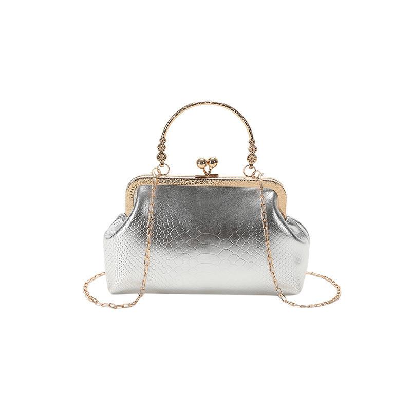 Trendige Urbane Minimalistische Damen Tasche Mit Krokodilmuster Und Kettenriemen Für Den Täglichen Gebrauch