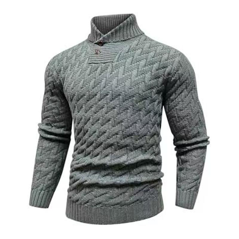 Europäischer Herrenpullover Strickpullover Mode Rundhals Slim Pullover Herrenbekleidung