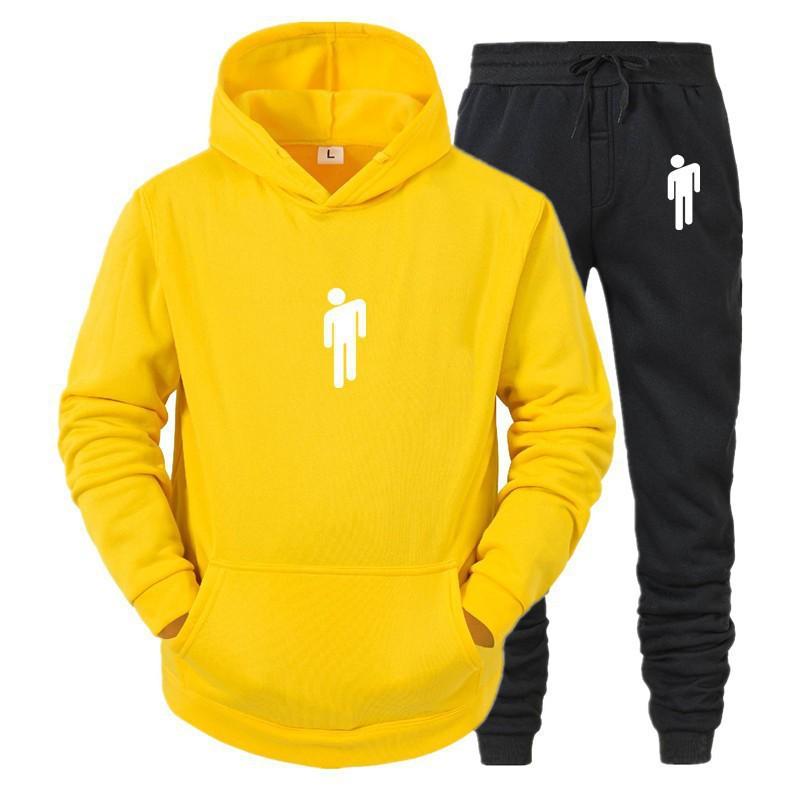 Hot Search Men's Women's Loose Hoodie Set Printed Couple Fashion