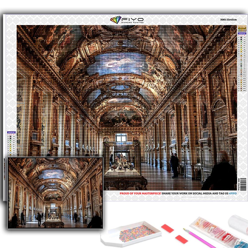 Cross Stitch Kit DIY Diamond Embroidery Louvre Museum Diamond Painting Home Decor