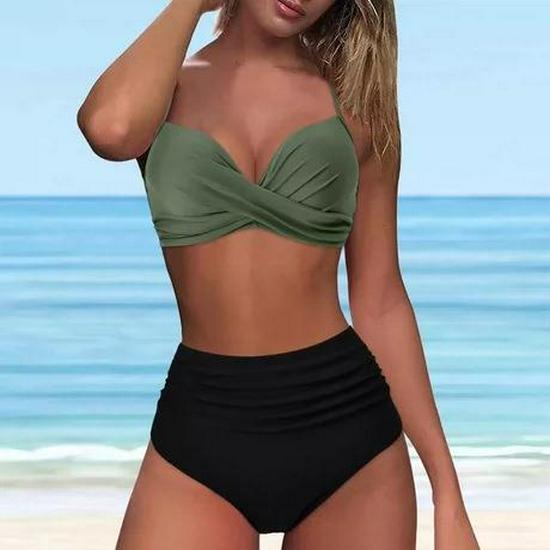 High-Waisted Two-Piece Bikini - Sexy, Belly-Concealing Swimsuit for Women (2026)