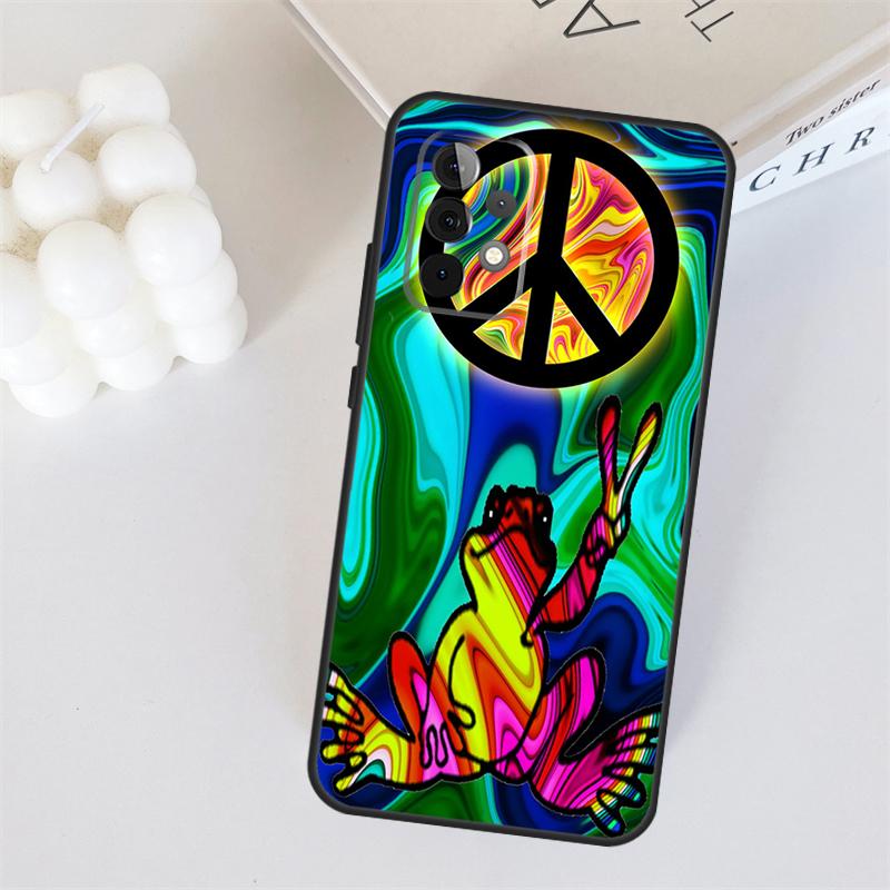 Psychedelic Art Peace For Samsung Galaxy A55 A35 A15 A36 A56 A26 A16 A22 A32 A52 A54 A34 A53 A33 A13 A06 A05 Case