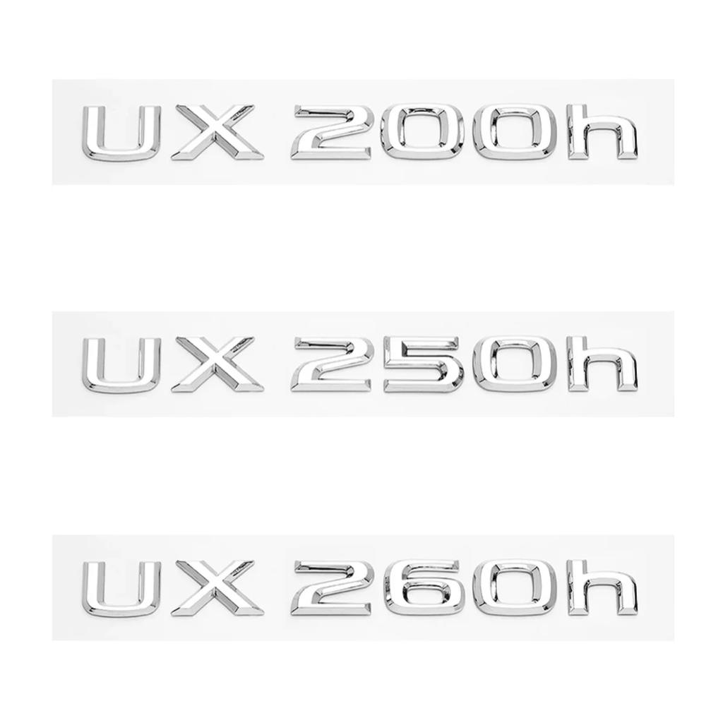 Gloss Black 3D ABS Letters Number UX200 UX250h UX260h  Emblem For Lexus Car Trunk Logo Sticker Badge Accessories
