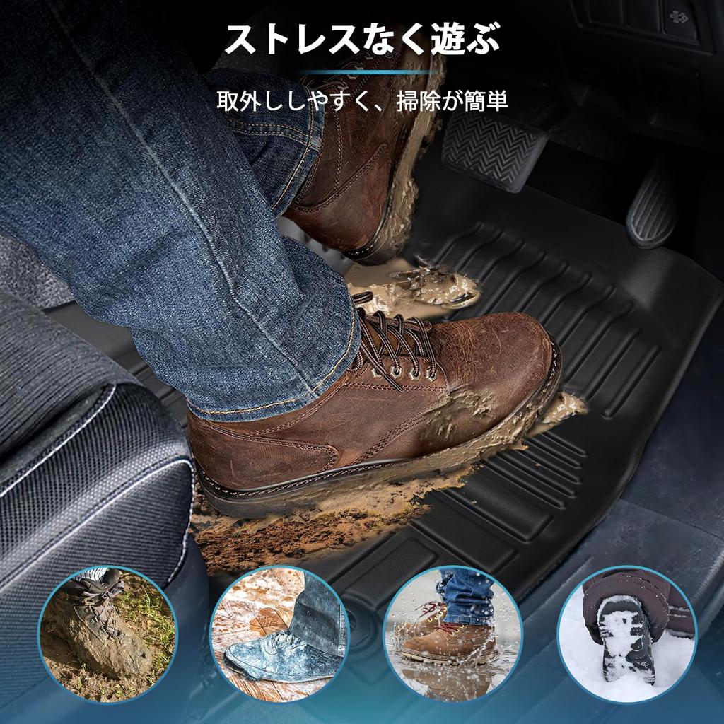 New Hilux GUN125 automatic floor HILUX GUN125 3D car waterproof TPE protective stain and abrasion interior custom interior easy set GUN125 automatic