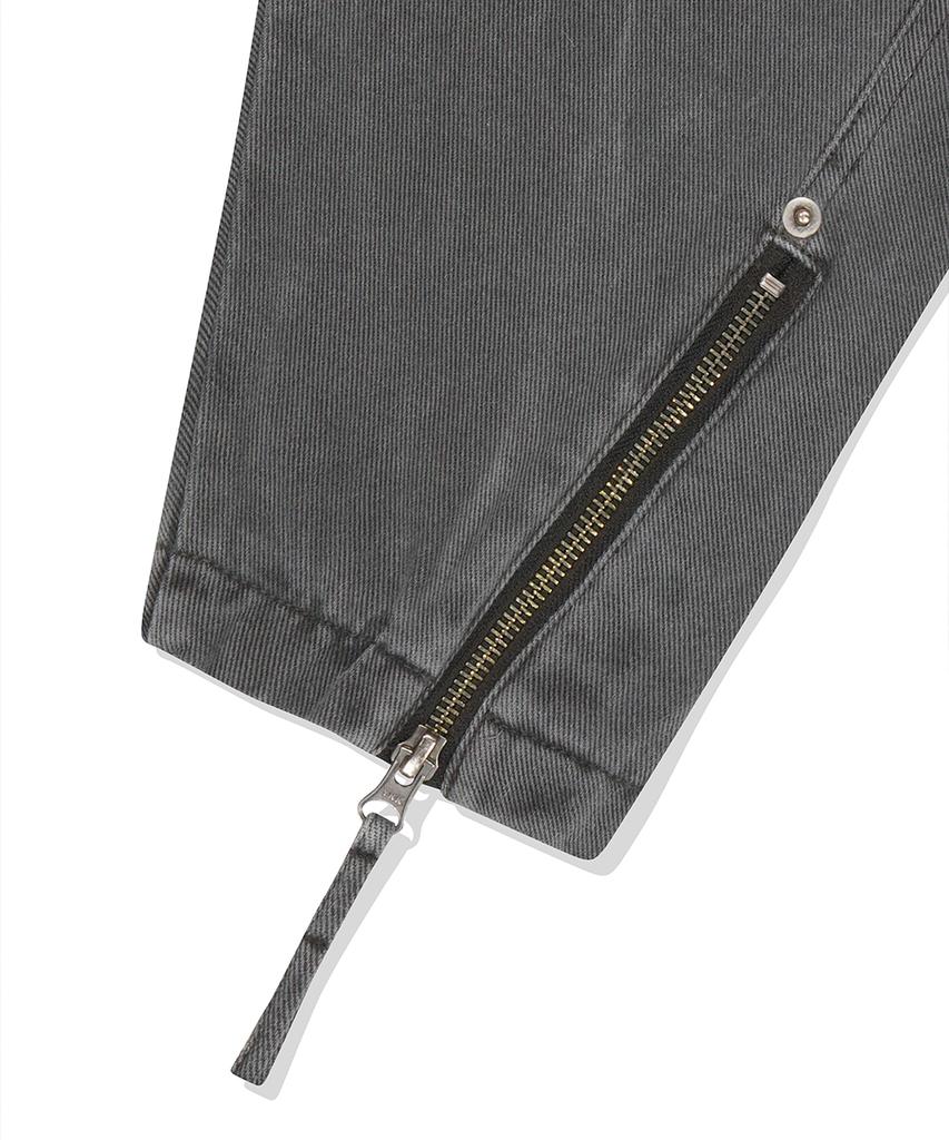Mahagrid Overdyed Biker Jacket Charcoal(Mg2Esmj241A)