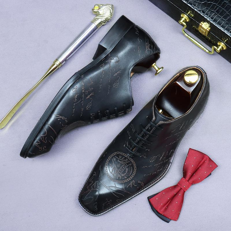 Whole Leather Genuine Leather Oxford Cowhide Inner Drill Men's Dress Business Leather Shoes Men's Shoes